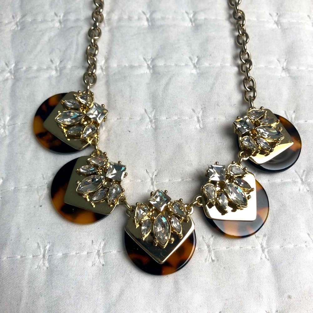 The Limited | Tortoise Shell & Crystal Necklace